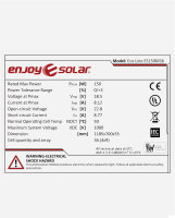 enjoy solar&reg;PERC Monocrystalline Solar panel, 166mm*166mm , 9Busbars, 150W 12V
