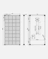 enjoy solar&reg;PERC Monocrystalline Solar panel, 166mm*166mm, 9Busbars, 190W 12V