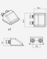enjoysolar&reg; ABS Mounting Bracket Kit: Cable Entry & Corner Brackets & Side Brackets White