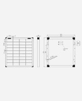 enjoysolar&reg; Monokristallines Solarmodul 20W 12V + 2-adriges Solarkabel 1m*1mm&sup2;