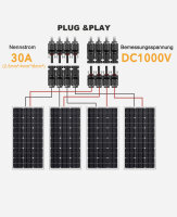 enjoy solar&reg; Solar Stecker 2Fach/3Fach/4Fach mit Kabelverl&auml;ngerung - (0% Mwst)