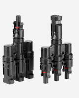 enjoy solar&reg;Solar connector Male+Female 1 to 3 cable wire plugs for 4.0mm&sup2;/6mm&sup2;