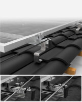 Powerway&reg; PV-Montagesystem Set &ndash; Dachhalterung f&uuml;r 6 Solarmodule