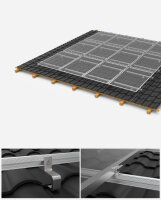 Powerway&reg; PV-Montagesystem Set &ndash; Dachhalterung f&uuml;r 6 Solarmodule