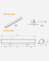 enjoysolar&reg; Aluminium Solarmodul Halterung mit vorgebohrten L&ouml;chern f&uuml;r Wohnmobil 670mm Silber