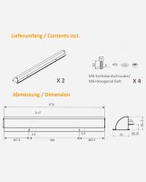 enjoysolar&reg; Aluminium Solarmodul Halterung mit vorgebohrten L&ouml;chern f&uuml;r Wohnmobil 670mm Schwarz