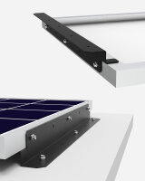 enjoy solar&reg; Aluminium PV Mounting Bracket (Vertical) &ndash; Secure Installation of Solar Panels on Walls, Facades & RVs (including nuts and bolts)