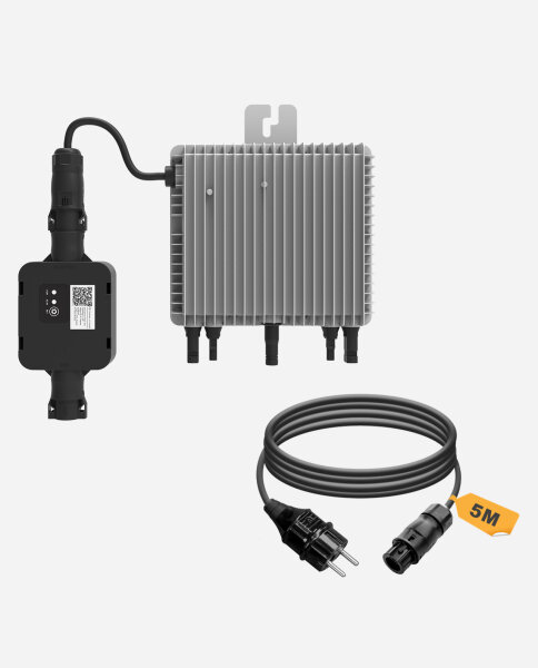 enjoy solar Deye&reg; Micro inverter SUN-M80G3-EU-Q0 (with relay) + 5m power connection cable (Betteri to Schuko)