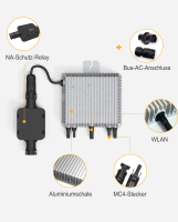 enjoy solar Deye&reg; Micro inverter SUN-M80G3-EU-Q0 (with relay) + 5m power connection cable (Betteri to Schuko)