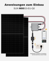 enjoy solar Deye&reg; Micro inverter SUN-M80G3-EU-Q0 (with relay) + 5m power connection cable (Betteri to Schuko)