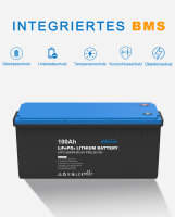 EPEVER&reg; Lithium Batterie LiFePO4 Batterien 25,6V 100Ah &ndash; integrierte BMS, Selbstheizung unter 0&deg;C, A-Klasse LiFePO4-Zellen