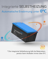 EPEVER&reg; Lithium Batterie LiFePO4 Batterien 25,6V 100Ah &ndash; integrierte BMS, Selbstheizung unter 0&deg;C, A-Klasse LiFePO4-Zellen