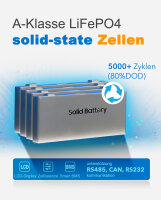 EPEVER&reg; Lithium Batterie LiFePO4 Batterien 51,2 V 106 Ah &ndash; BMS integriert, A-Klasse LiFePO4-Zellen, Wand-Montage (LCD)