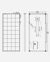 enjoy solar&reg; Polykristallines Solarmodul Solarpanel 160W Poly 12V