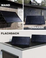 Balcony PV Anlage 800W_APsystems&reg; EZ1-M 800 +&nbsp;JA Solar&reg; 440W Solarpanel + 5m Cable  Betteri&reg; to Schuko Socket + Alu Master PV Brackets