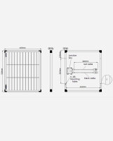 Polycrystalline solar module 30W