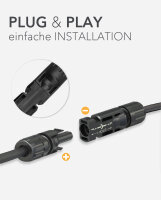 HISkon&reg; 4mm&sup2; Verl&auml;ngerungskabel MC4 auf MC4 Stecker 1m /2m/3m/5m/8m/10m