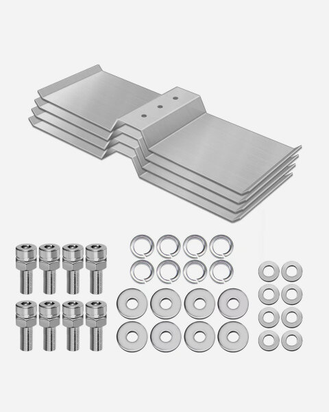 enjoy solar&reg; Ballastplatten-Montagesystem &ndash; Flachdach-Befestigung f&uuml;r Solarmodule ohne Dachdurchdringung | inkl. Schrauben und Muttern  - (0% Mwst)