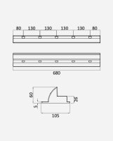 enjoy solar&reg; ABS solar panel mounting bracket 550mm, 680mm White/Black - (0% VAT)