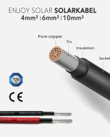 enjoy solar&reg; Solarkabel PLUS 6mm&sup2; in schwarz