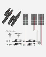 enjoy solar&reg;Solar Stecker Y Verteiler f&uuml;r 4mm&sup2;/6mm&sup2;
