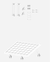 enjoysolar&reg; Master aluminum bracket with adjustable angle of inclination 10&deg; -30&deg; (including all nuts and bolts)